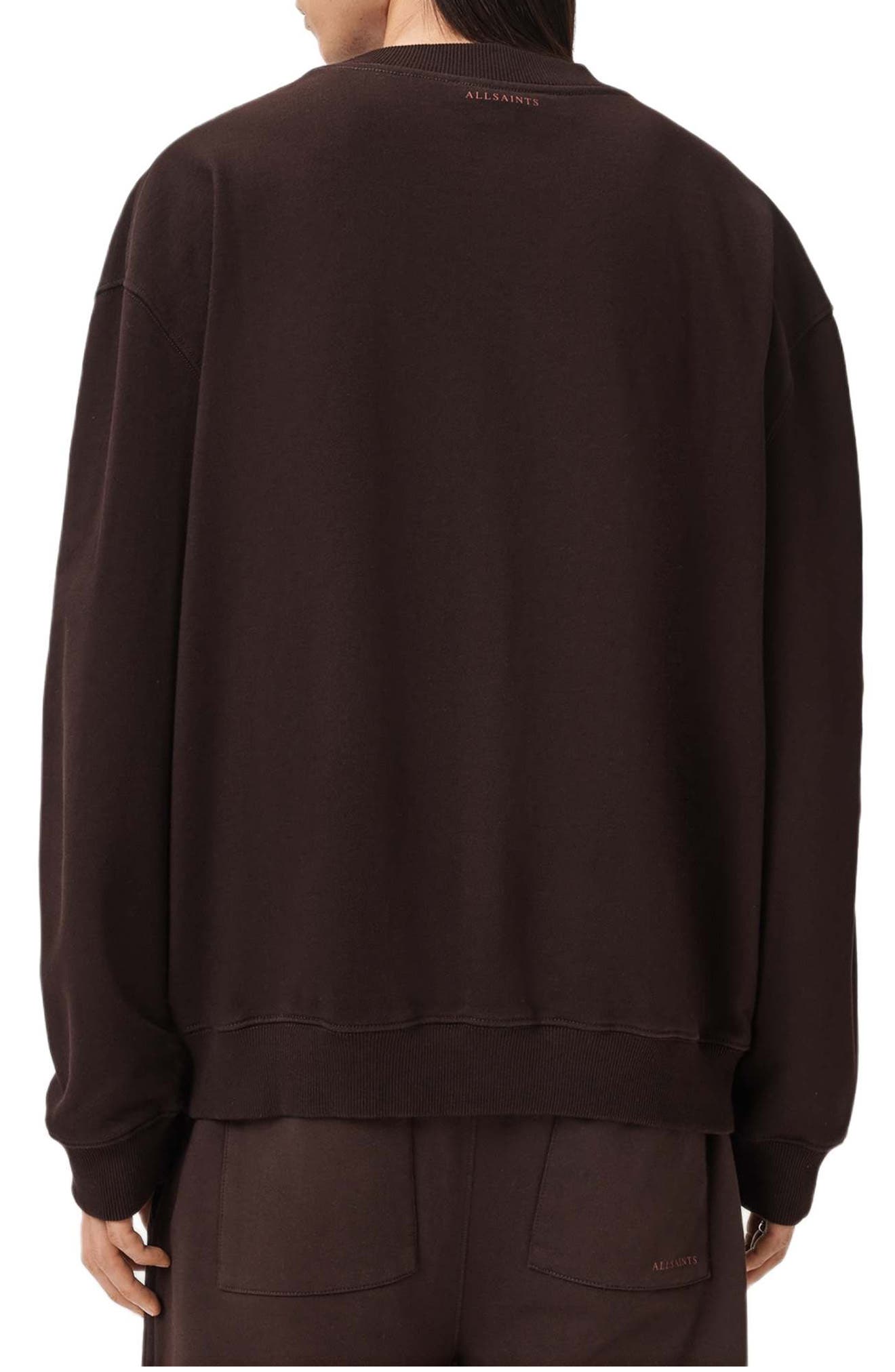 AllSaints Icon Oversize Cotton Crewneck Sweatshirt (Men) | Nordstrom