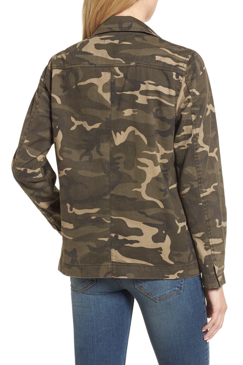Camo Jacket (Nordstrom Exclusive), Alternate, color, GRAPHITE OLIVE