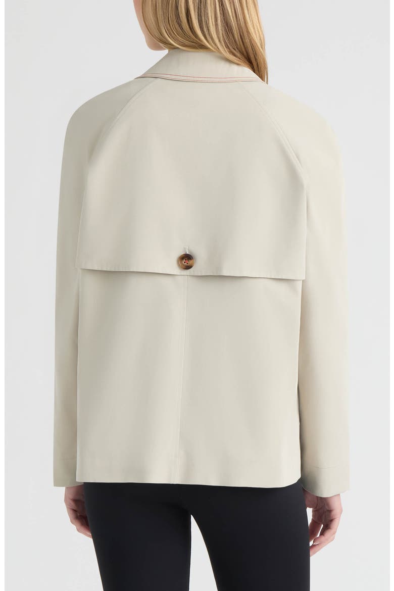 Tina Double Breasted Short Trench Coat, Alternate, color, VANILLA