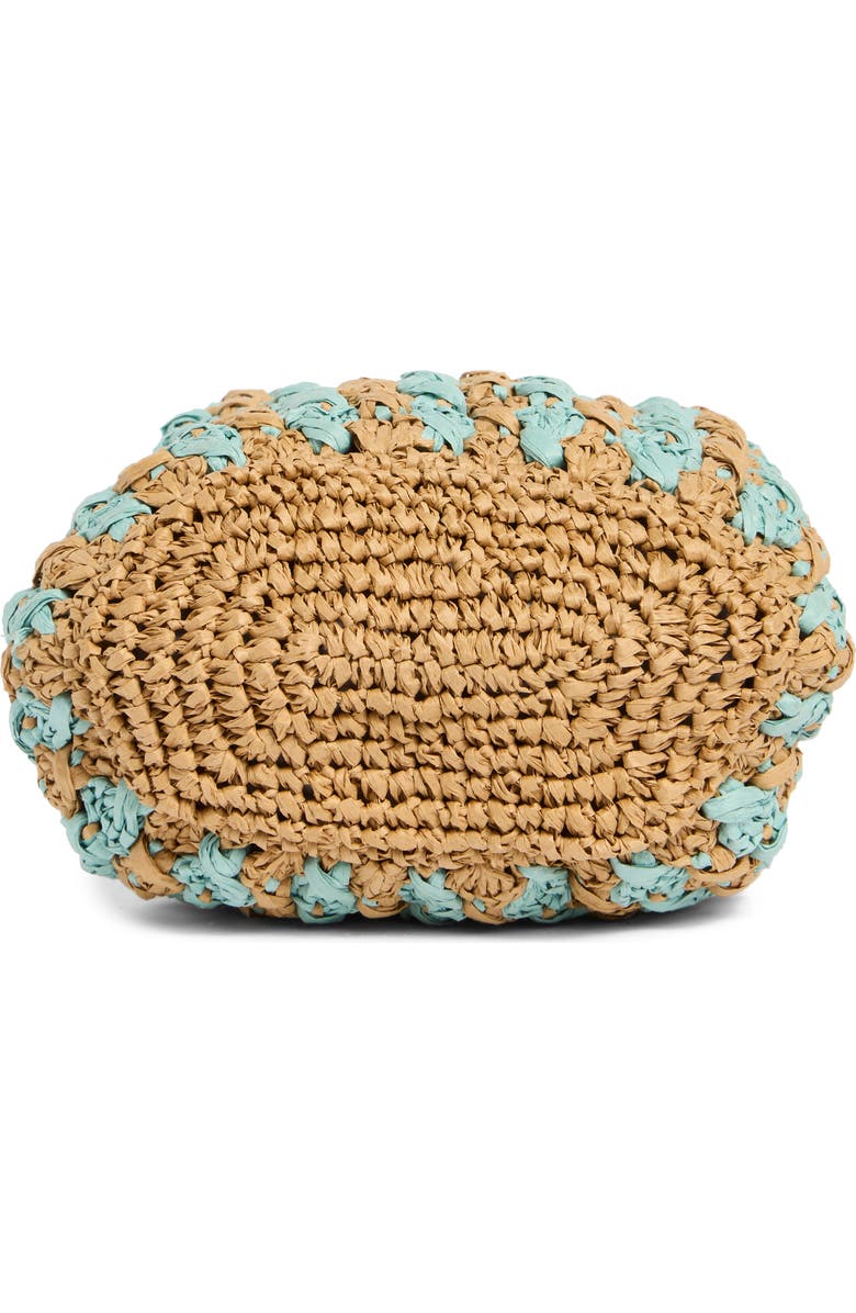 Collection XIIX Two-Tone Crochet Drawstring Bucket Bag, Alternate, color, Blue Multi