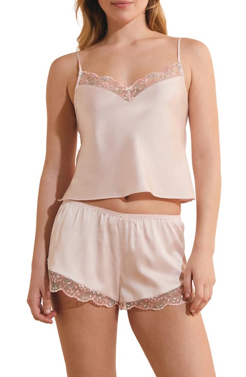 Infusion Lace Trim Satin Camisole