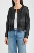 NIC+ZOE Collarless Jacquard Knit Jacket