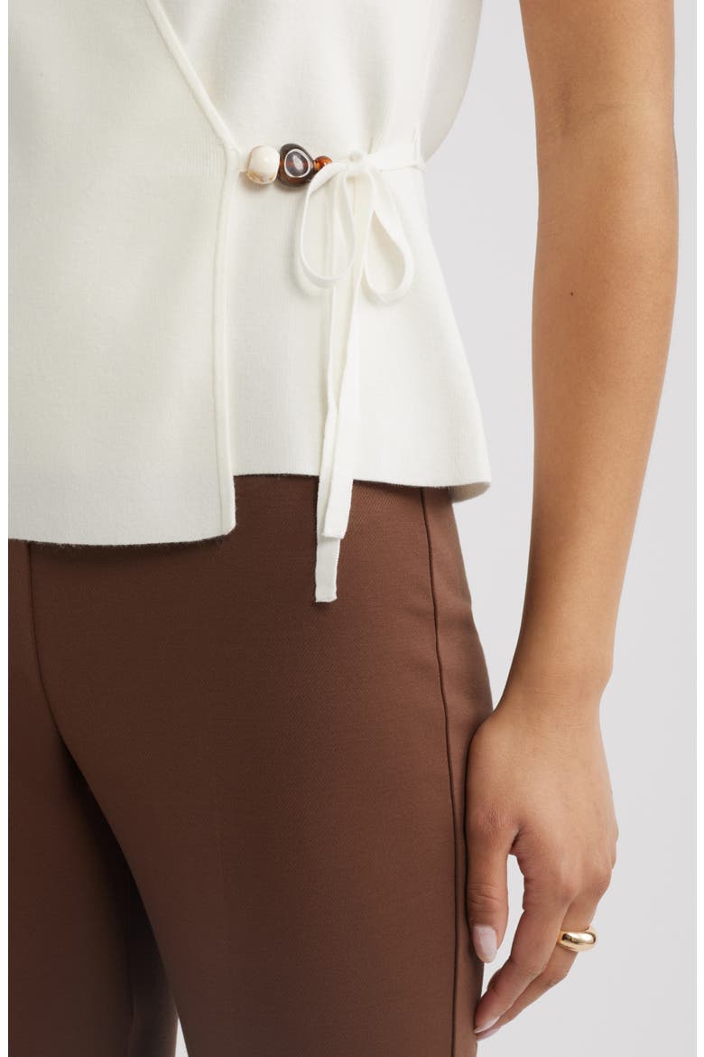 Side Tie Sweater Vest, Alternate, color, IVORY