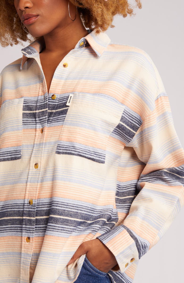 Rip Curl Trippin' Flannel Button-Up Shirt, Alternate, color,