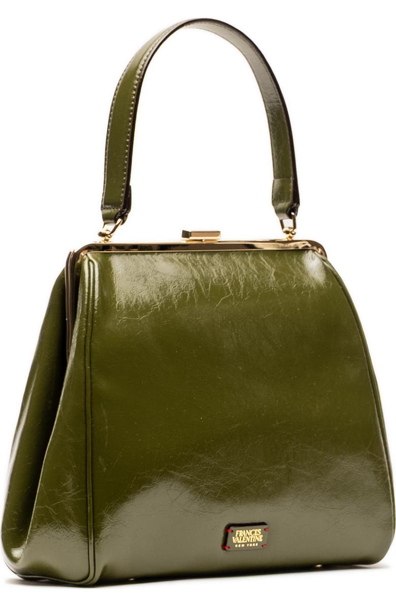 Frances Valentine Katherine Frame Leather Handbag, Alternate, color, Olive