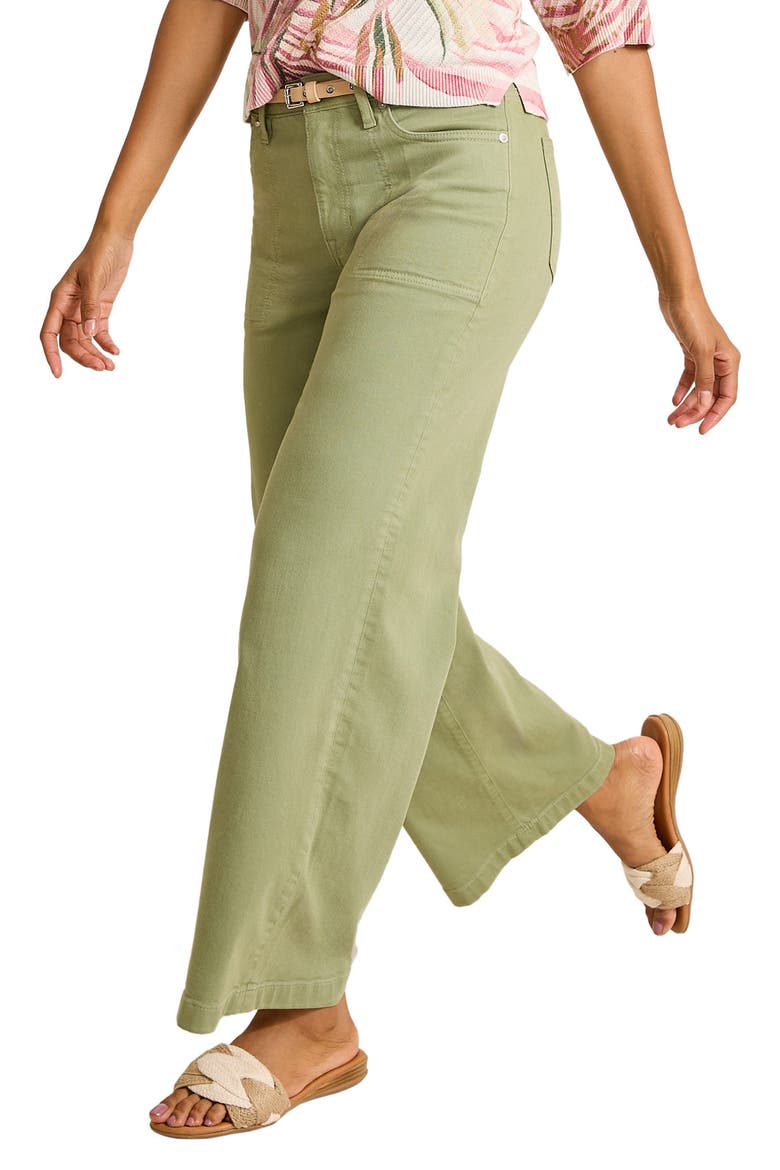 Patch Pocket High Waist Wide Leg Jeans, Alternate, color, DUSTY THYME