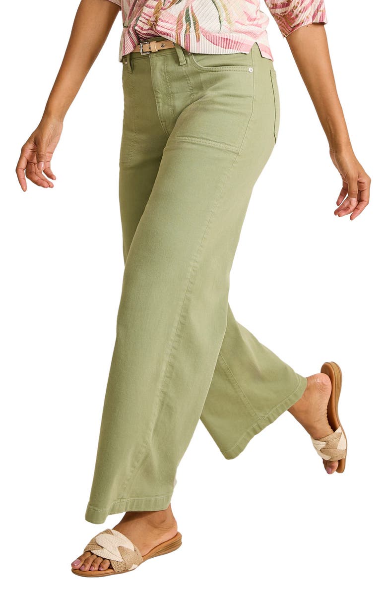 Tommy Bahama Patch Pocket High Waist Wide Leg Jeans, Alternate, color, Dusty Thyme