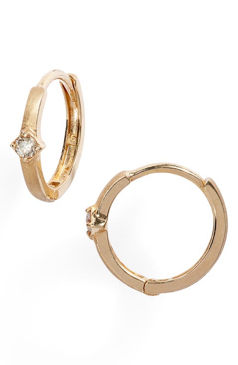 Lima Diamond Huggie Hoop Earrings