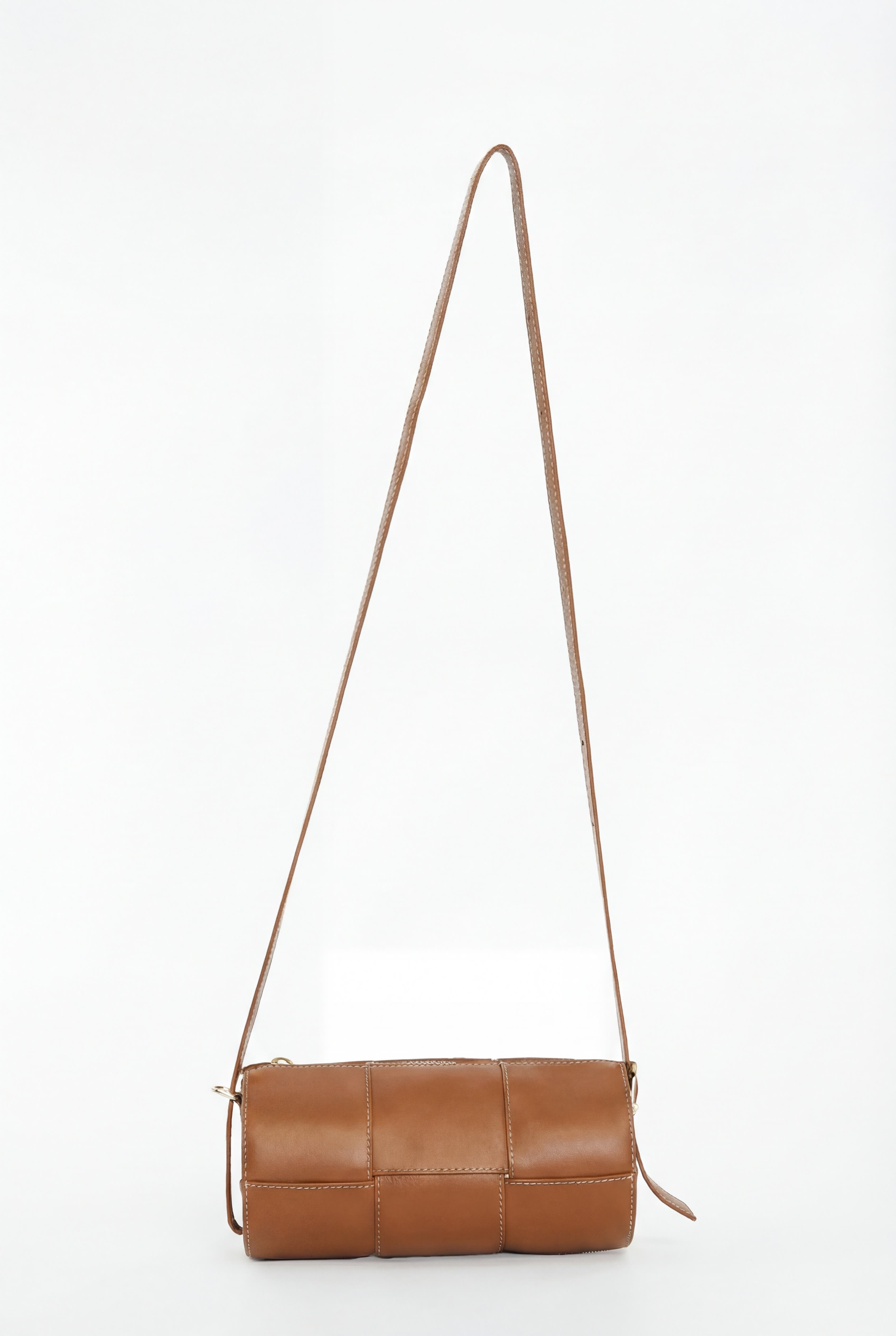 Furniq UK Harley Woven Leather Handbag, Alternate, color, Tan Brown