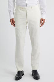Jack Victor Piero Flat Front Stretch Cotton & Wool Pants