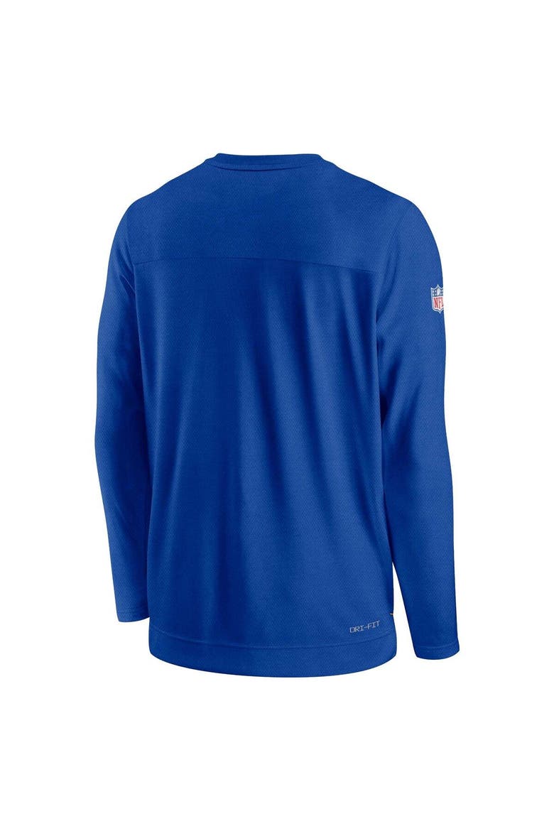 Men's Nike Royal Buffalo Bills Sideline Lockup Performance Long Sleeve T-Shirt, Alternate, color, Royal