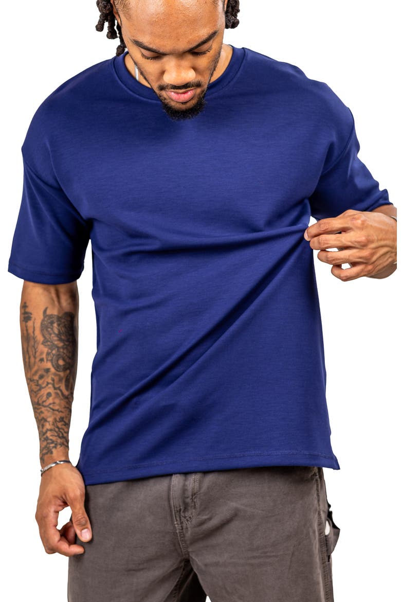 Ascensionsolid 0103 Blue Crewneck T-Shirt, Alternate, color, BLUE