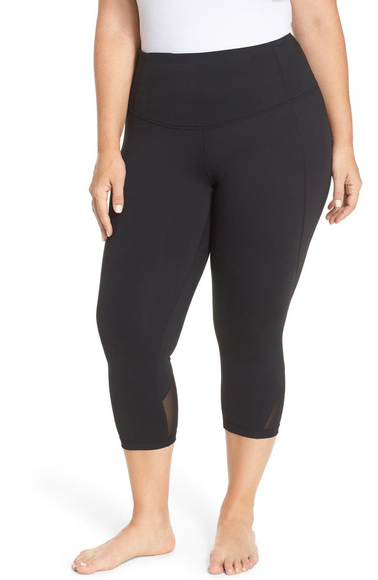 Zella Hatha High Waist Crop Leggings, Alternate, color, 