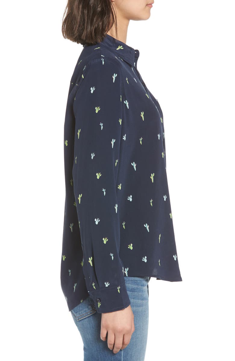 Rails Kate Cactus Print Silk Shirt, Alternate, color,