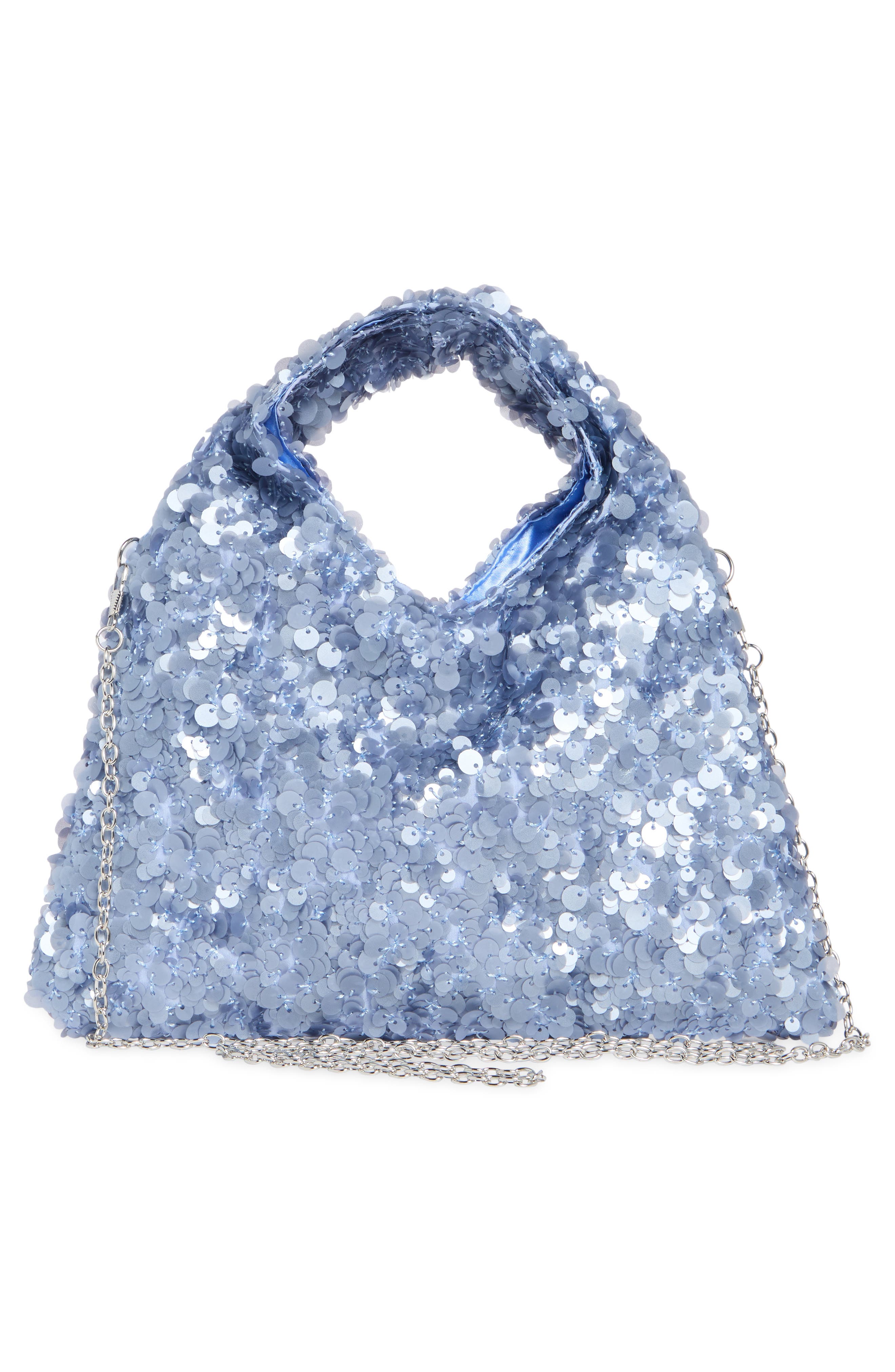 Fern Sequin Clutch, Alternate, color, DENIM