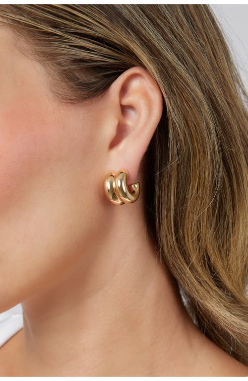 Miranda Frye Chloe Double Row Huggie Hoop Earrings In Gold