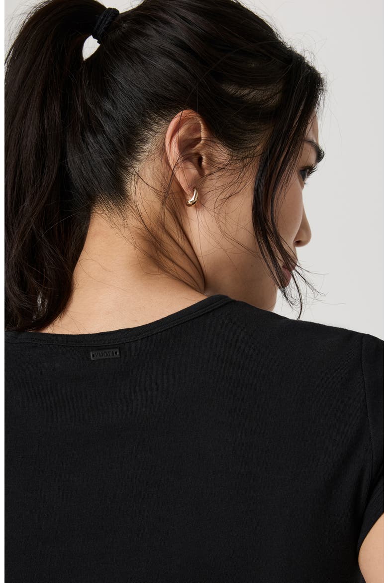 Everyday Cotton Stretch T-Shirt, Alternate, color, BLACK