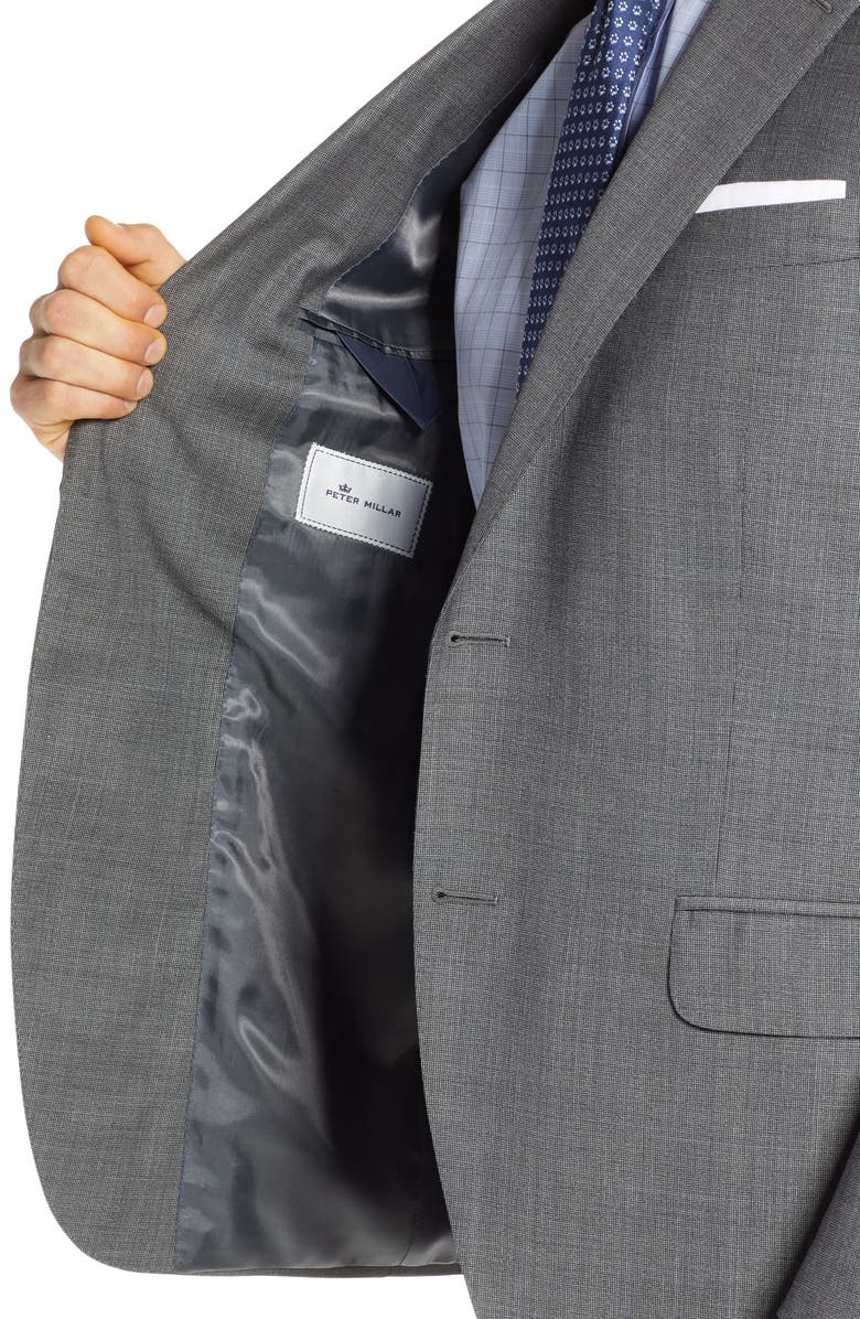 Peter Millar Flynn Classic Fit Houndstooth Wool Suit, Alternate, color, 