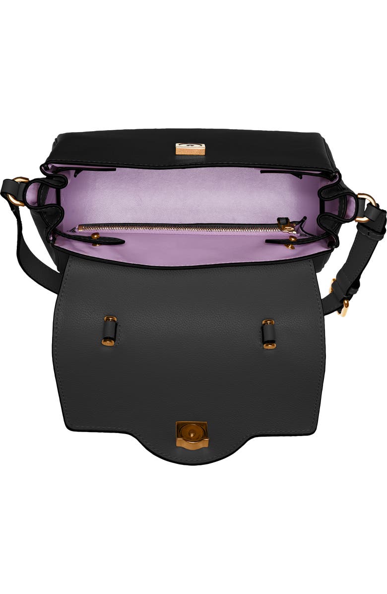 Versace La Medusa Medium Leather Top Handle Bag, Alternate, color,