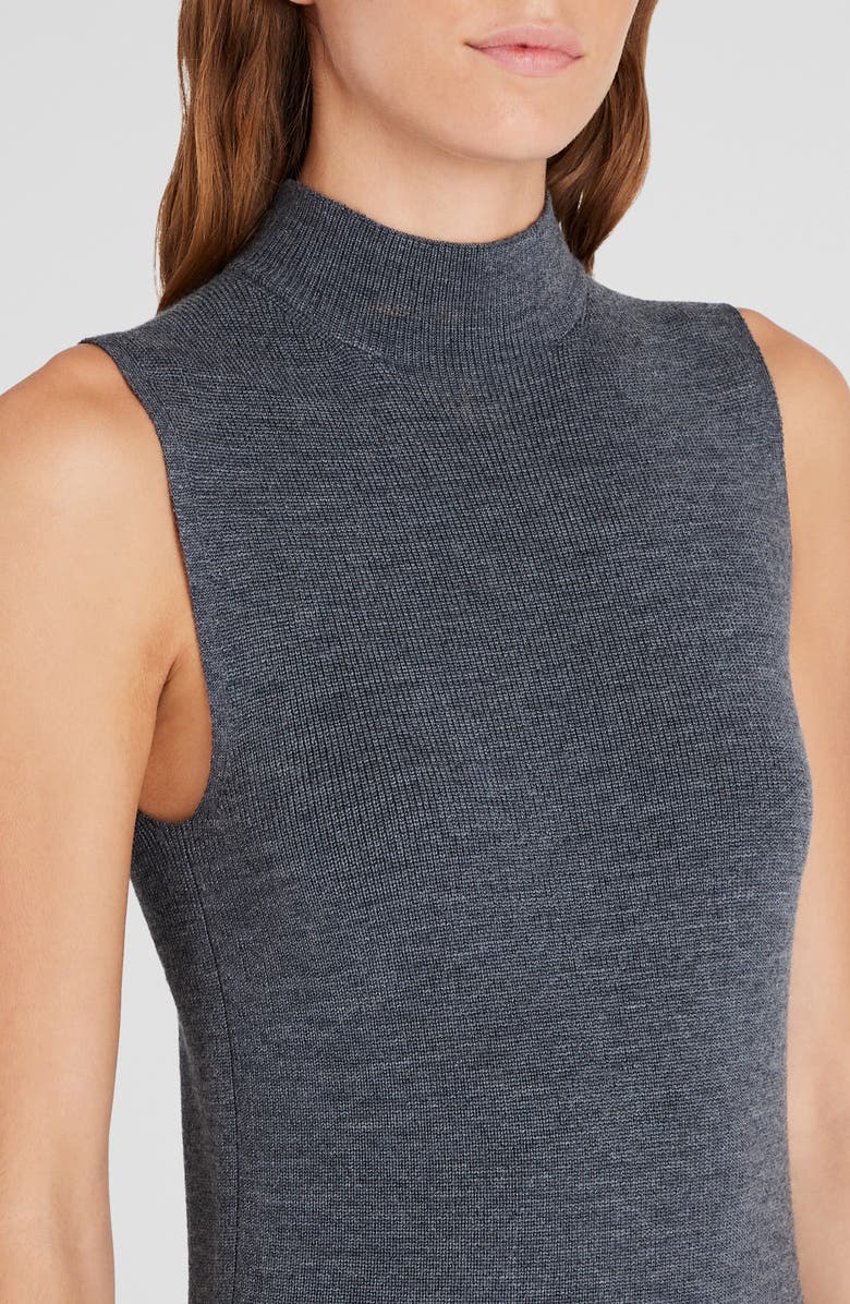 Club Monaco Mock Neck Rib Wool Blend Maxi Dress, Alternate, color,