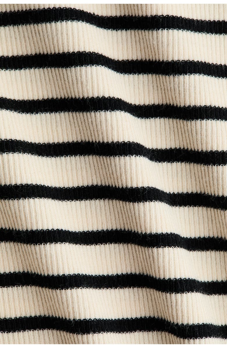 H&M Mama Ribbed Top, Alternate, color, Cream/Black Striped