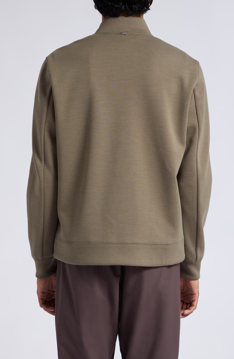 Herno Quilted Nylon & Knit Bomber Jacket, Alternate, color, 