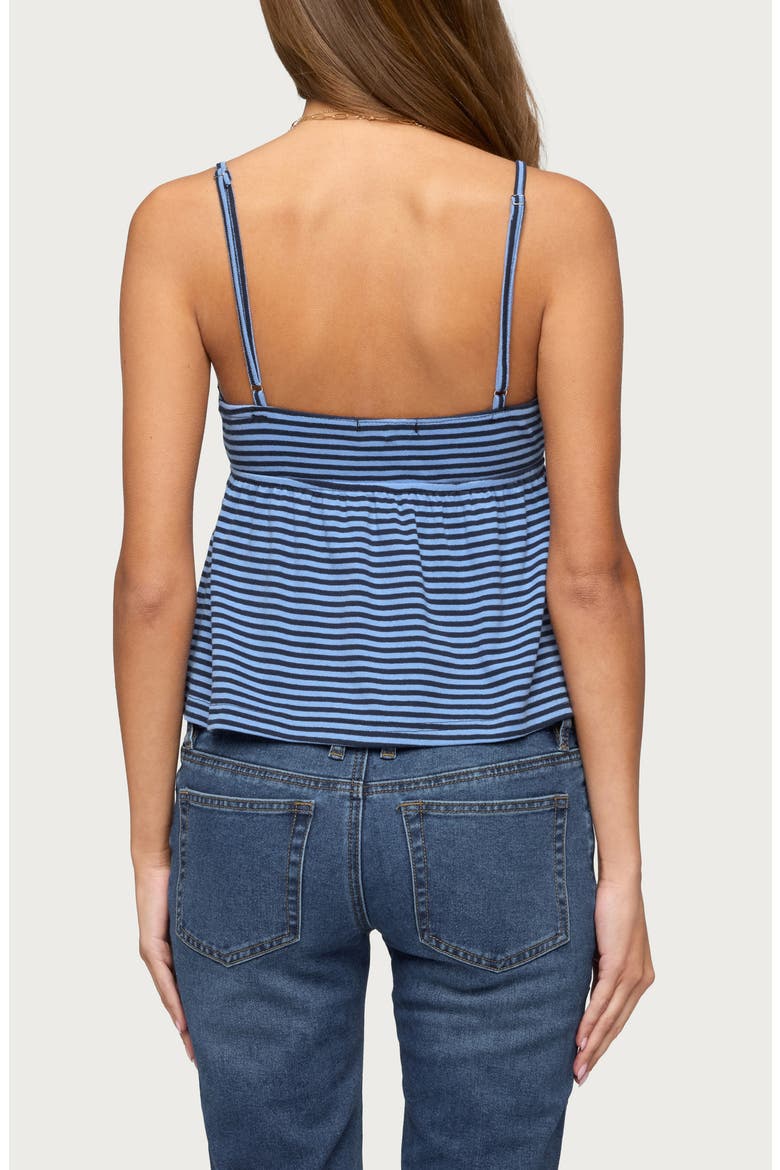 Orietta Stripe Babydoll Camisole, Alternate, color, NAVY