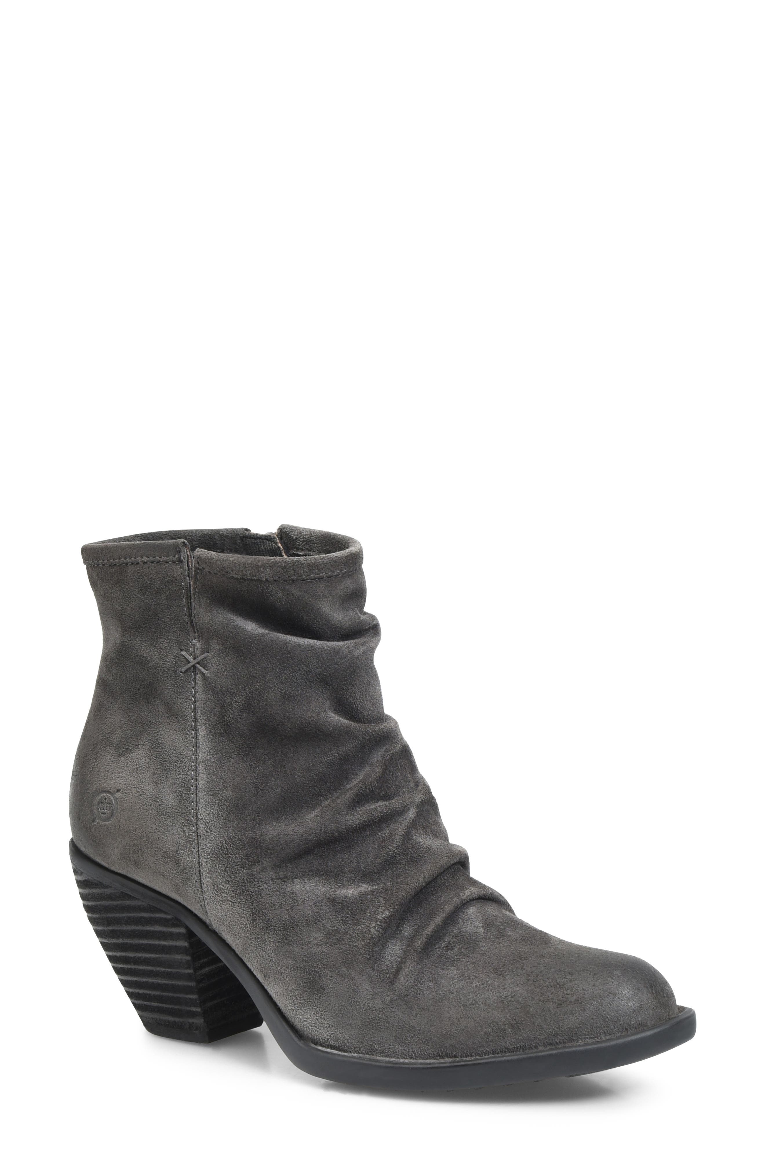 Aire Bootie, Main, color, DARK GREY SUEDE