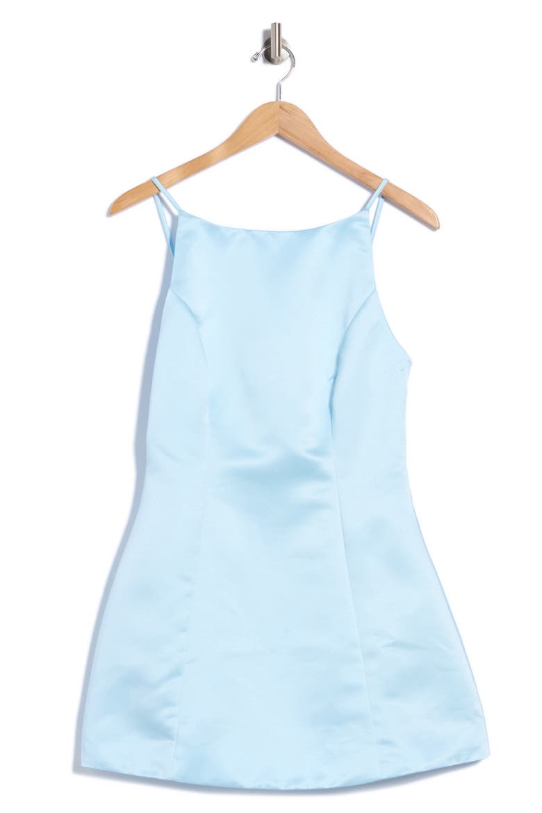 Cody A-Line Satin Minidress, Alternate, color, LIGHT BLUE ...