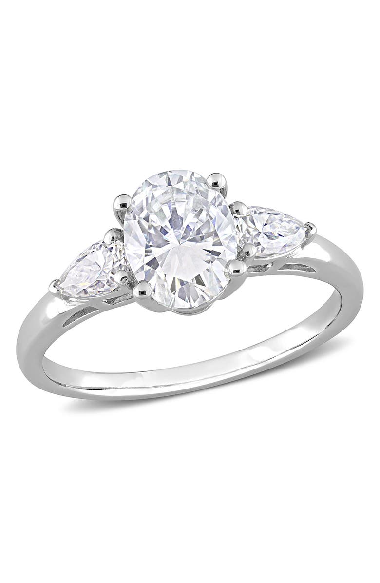 DELMAR Sterling Silver Dew Lab Created Moissanite Ring, Main, color,