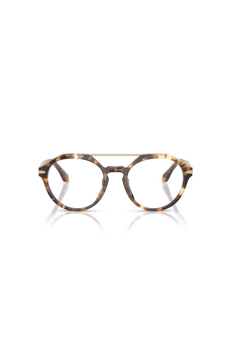 Giorgio Armani 51mm Round optical glasses, Alternate, color, Tortoise