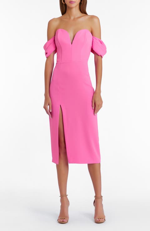 Victoria Off the Shoulder Cocktail Dress
