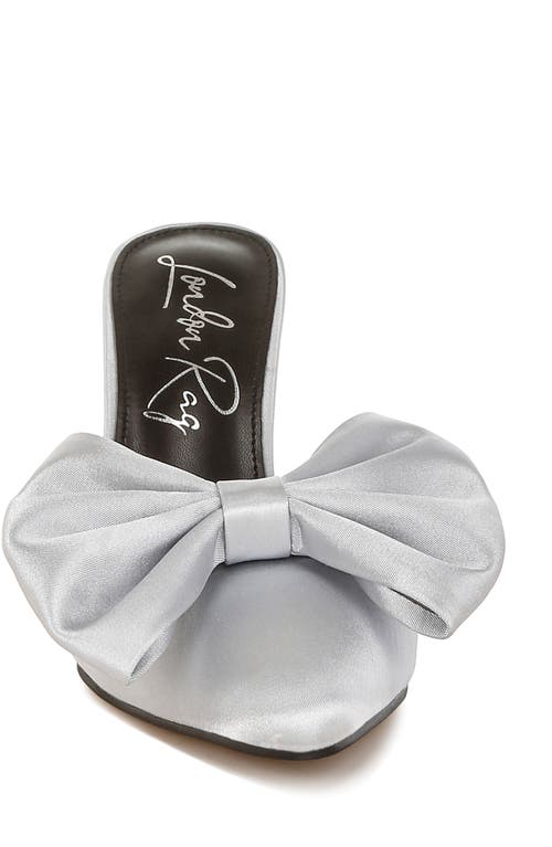 London Rag Sidonie Bow Mule Pump In Silver