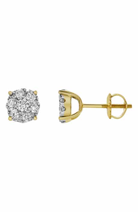 LuvMyJewelry Lab-Grown Diamond Cluster Stud Earrings