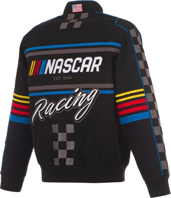 K*様 JH design supreme JH DESIGN Men's JH Design Black NASCAR Full-Snap Twill
