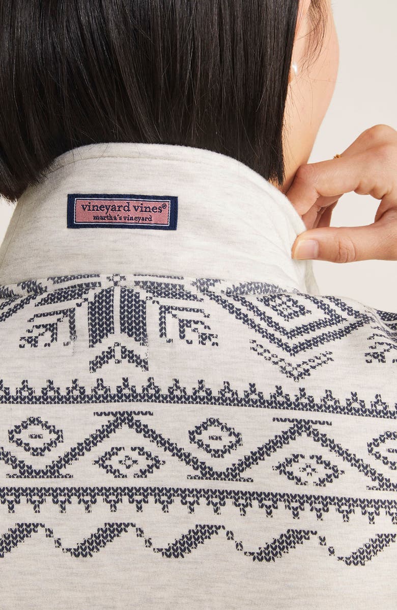 vineyard vines Dreamcloth Relaxed Fair Isle Half Zip Sweatshirt, Alternate, color, 