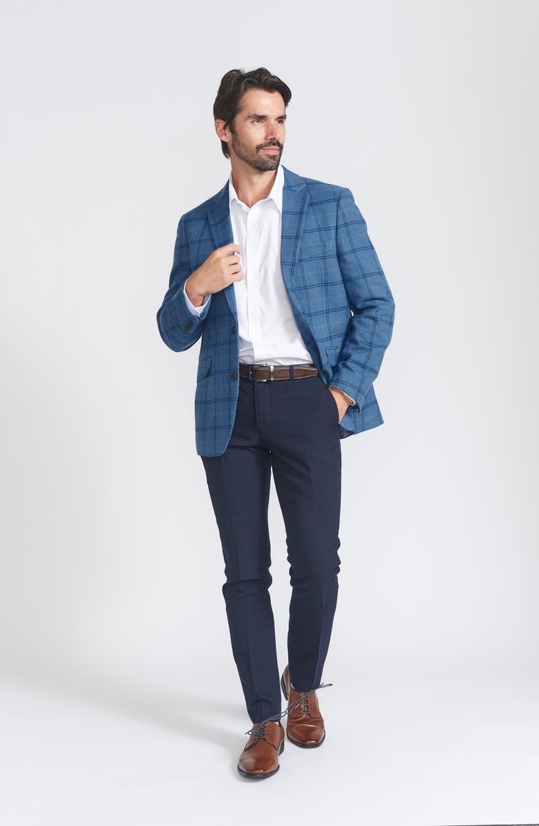 SAVILE ROW CO Plaid Sport Coat, Alternate, color, Blue