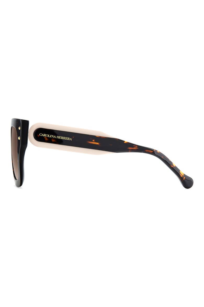 51mm Gradient Square Sunglasses, Alternate, color, HAVANA/ BROWN SF