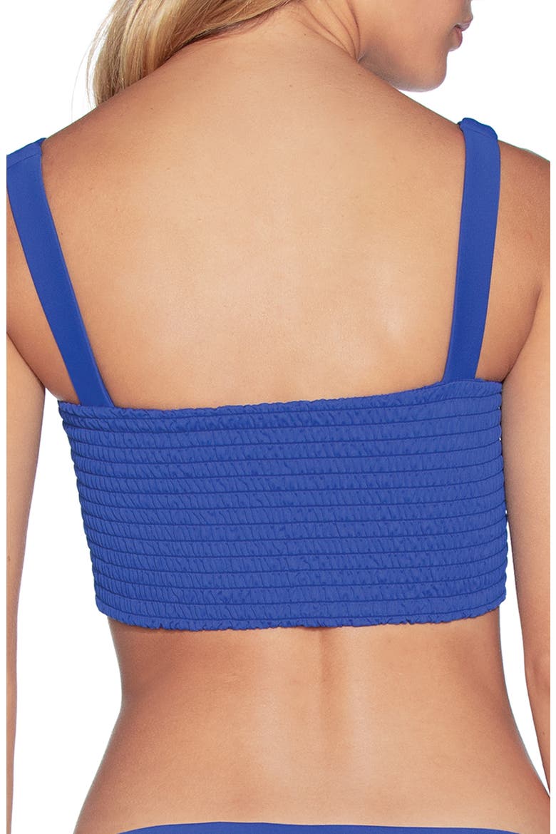 Dazzling Lace-Up Reversible Bikini Top, Alternate, color, PACIFIC BLUE
