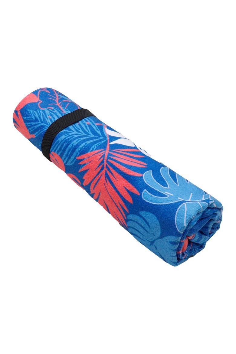 Hawaiian Beach Towel, Alternate, color, Blue and Pink and White