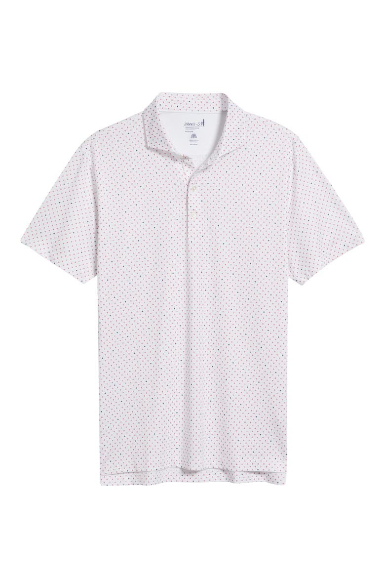 Gambit Card Suit Print PREP-FORMANCE Golf Polo, Alternate, color, WHITE