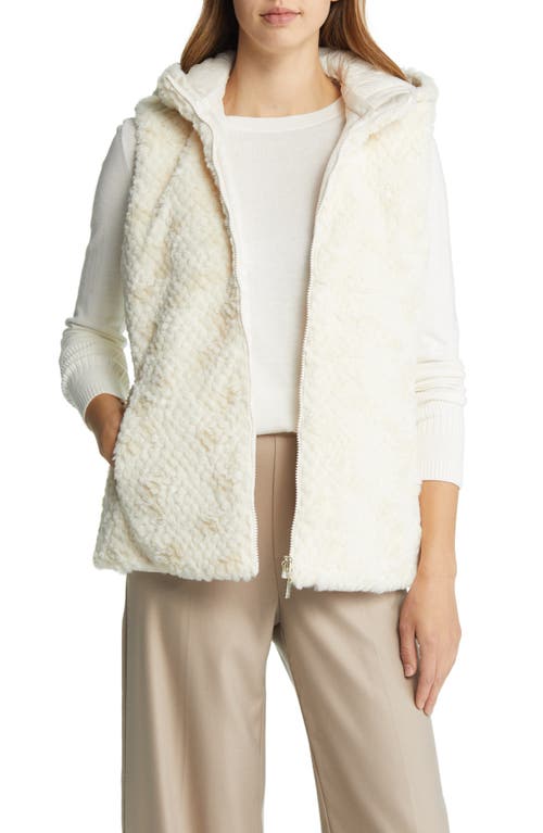 Gallery Faux Shearling Reversible Vest in Cream 