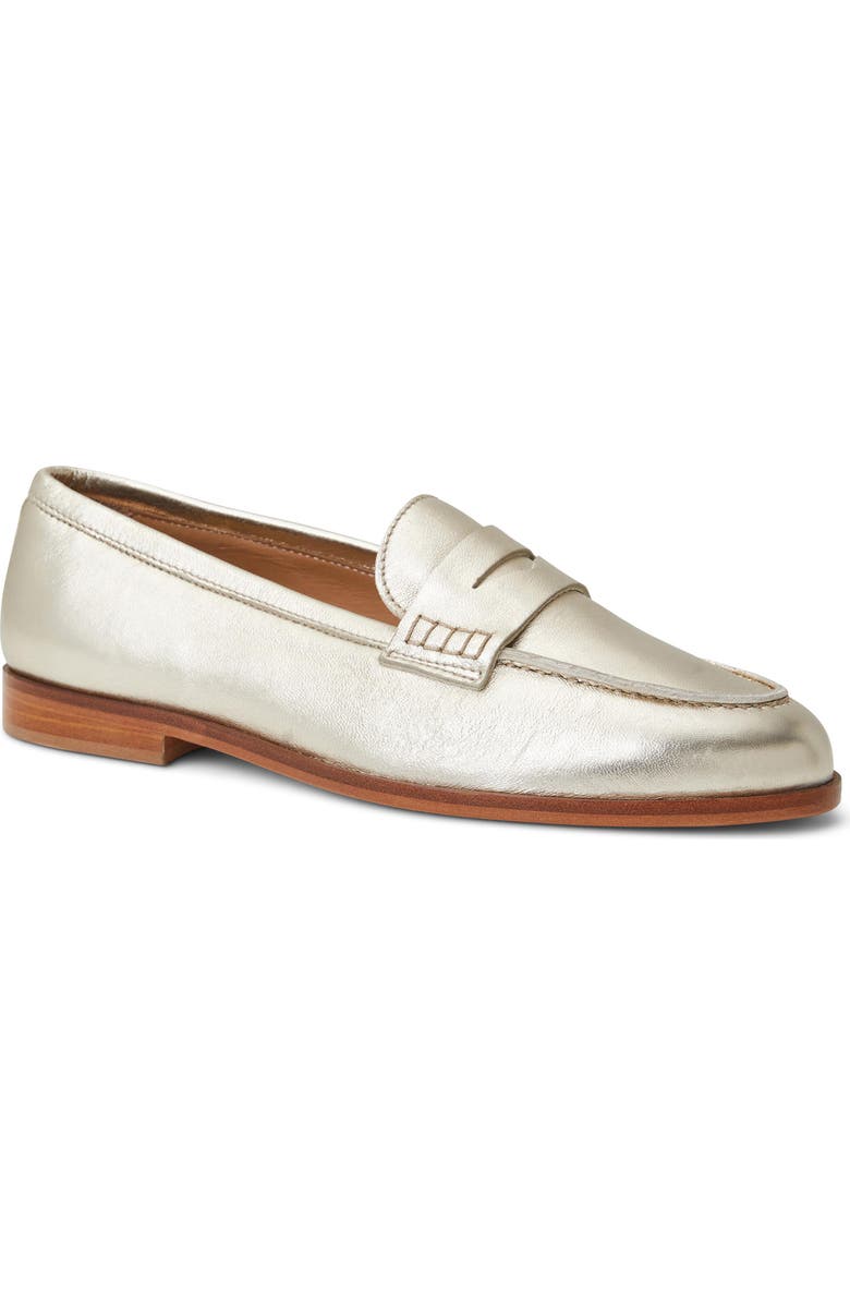 Bruno Magli Lixia Penny Loafer, Main, color, Gold Metallic