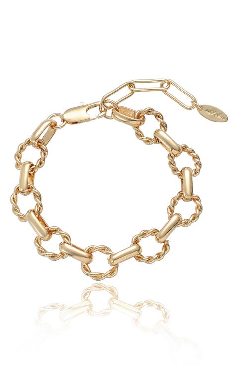 Twisted Oval Link Chain Bracelet