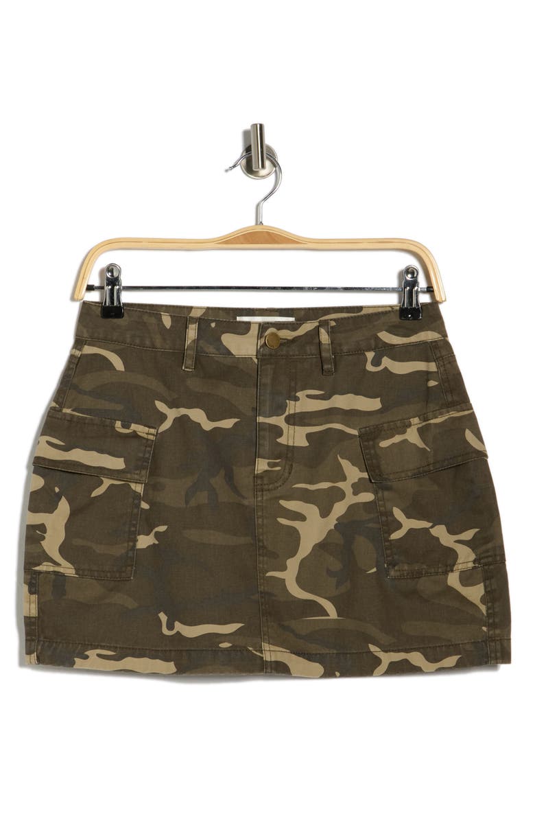 Vigoss Camo Cargo Miniskirt, Alternate, color, Camo