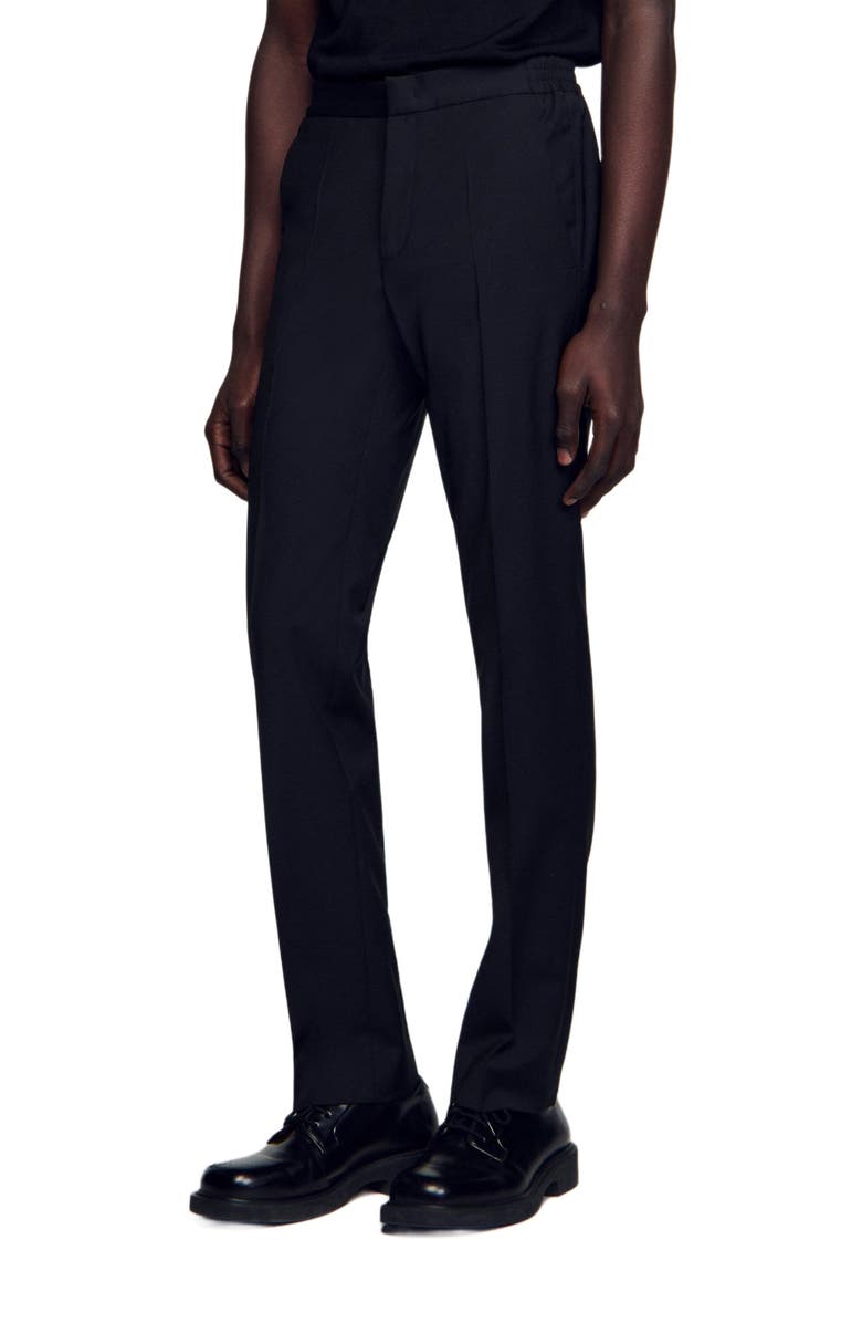 SANDRO Elasticated trousers, Main, color, 