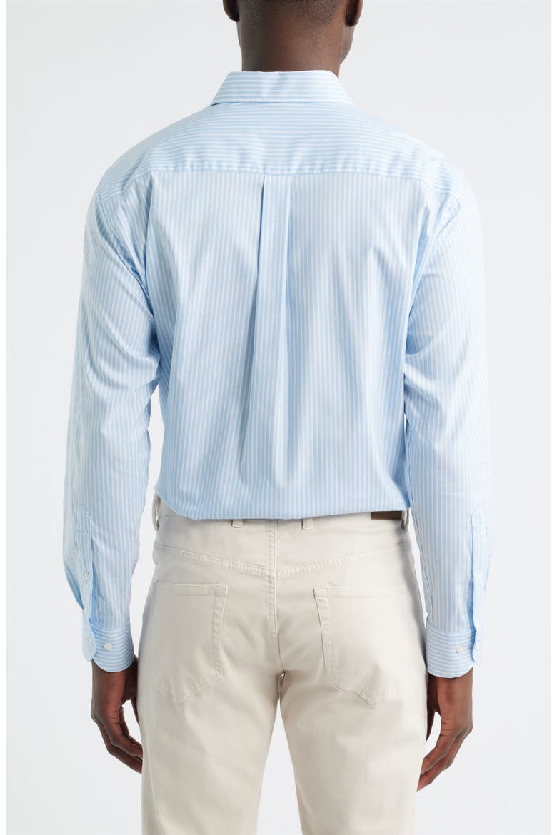 Langley Stripe Crown Lite Performance Twill Button-Up Shirt, Alternate, color, COTTAGE BLUE