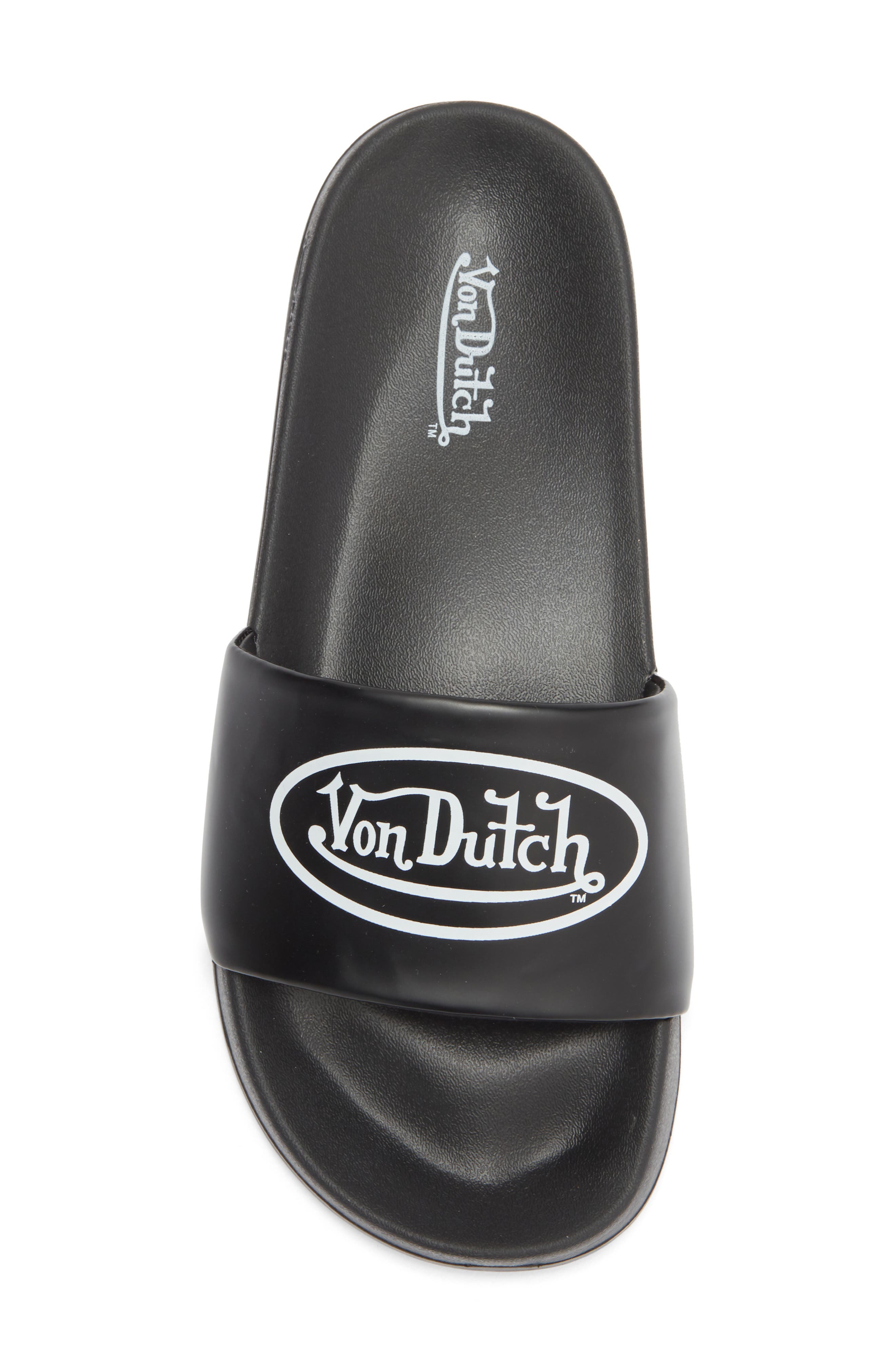 Von Dutch Icon Slide Sandal, Alternate, color, Black/ White