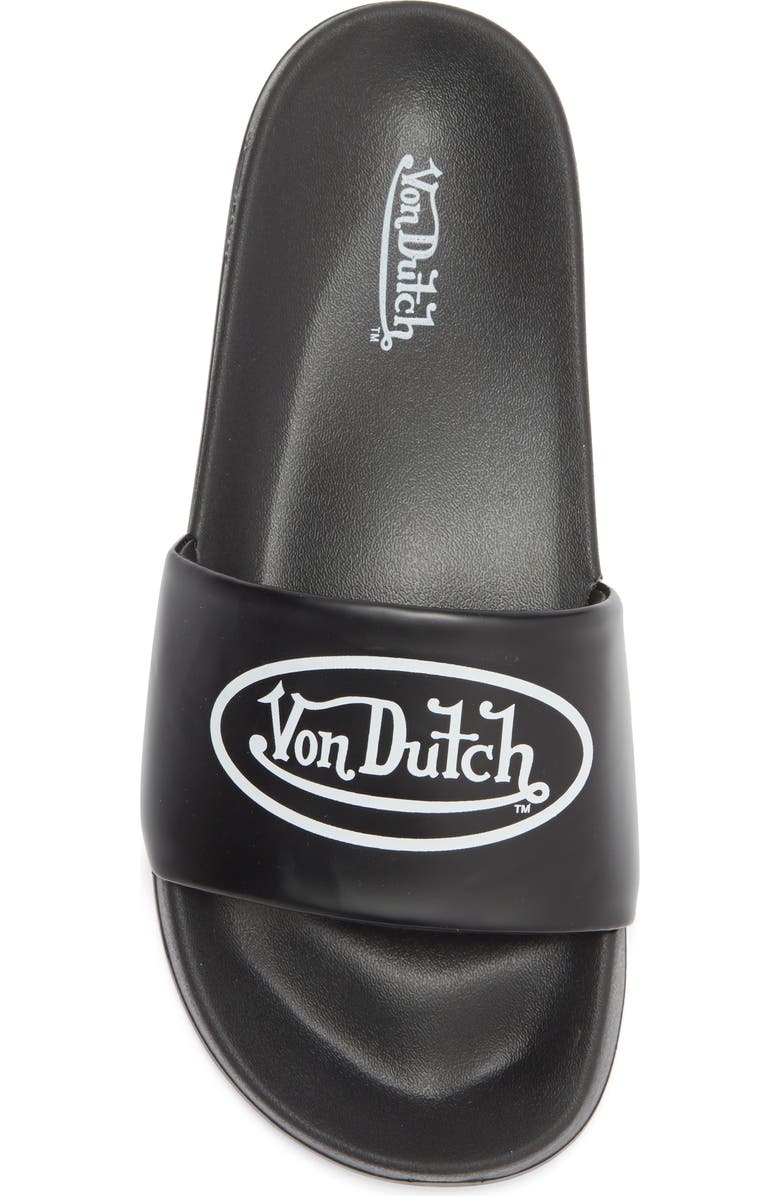 Von Dutch Icon Slide Sandal, Alternate, color, Black/ White