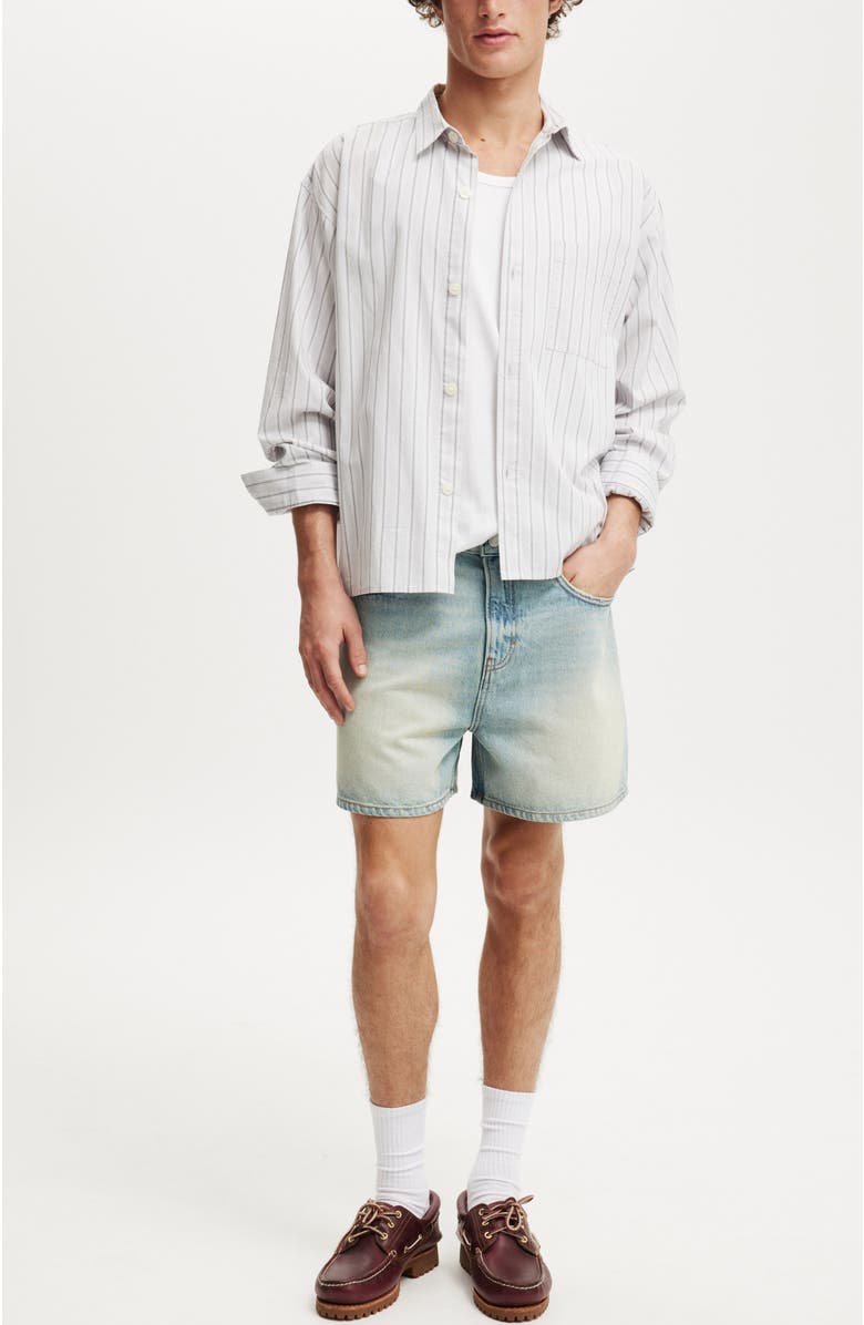 Cotton On Men's Denim Short Short, Alternate, color, Halen Blue